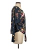 Iz Byer Blue Long Sleeve Blouse Size S - photo 4