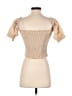Intermix Tan Short Sleeve Top Size S - photo 2