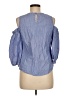 E&M Collection Blue 3/4 Sleeve Blouse Size M - photo 2