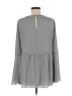 Ann Taylor LOFT 100% Polyester Gray Long Sleeve Blouse Size M - photo 2