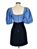Sandro 100% Polyester Color Block Blue Cocktail Dress Size S (estimated) - photo 2