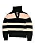 Chillipop 100% Acrylic Stripes Black Turtleneck Sweater Size 10 - 12 - photo 1