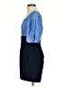 Sandro 100% Polyester Color Block Blue Cocktail Dress Size S (estimated) - photo 5