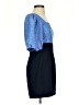 Sandro 100% Polyester Color Block Blue Cocktail Dress Size S (estimated) - photo 4