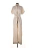 Universal Thread Chevron-herringbone Tan Ivory Jumpsuit Size 6 - photo 1