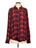 Splendid 100% Rayon Plaid Red Long Sleeve Button-Down Shirt Size S - photo 1