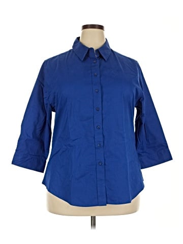 Assorted Brands 3/4 Sleeve Button-Down Shirt (view 1)