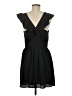 BCBGeneration 100% Polyester Solid Black Casual Dress Size 8 - photo 2