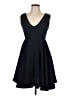 Sandro 100% Polyester Solid Black Casual Dress Size EU (FR) 44 / US 12 - photo 1