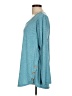 Quinee Teal Long Sleeve Top Size L - photo 5