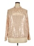 Grace Karin Metallic Gold Long Sleeve Blouse Size 2X - photo 1