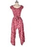 AaKaa 100% Rayon Hearts Red Jumpsuit Size S - photo 1