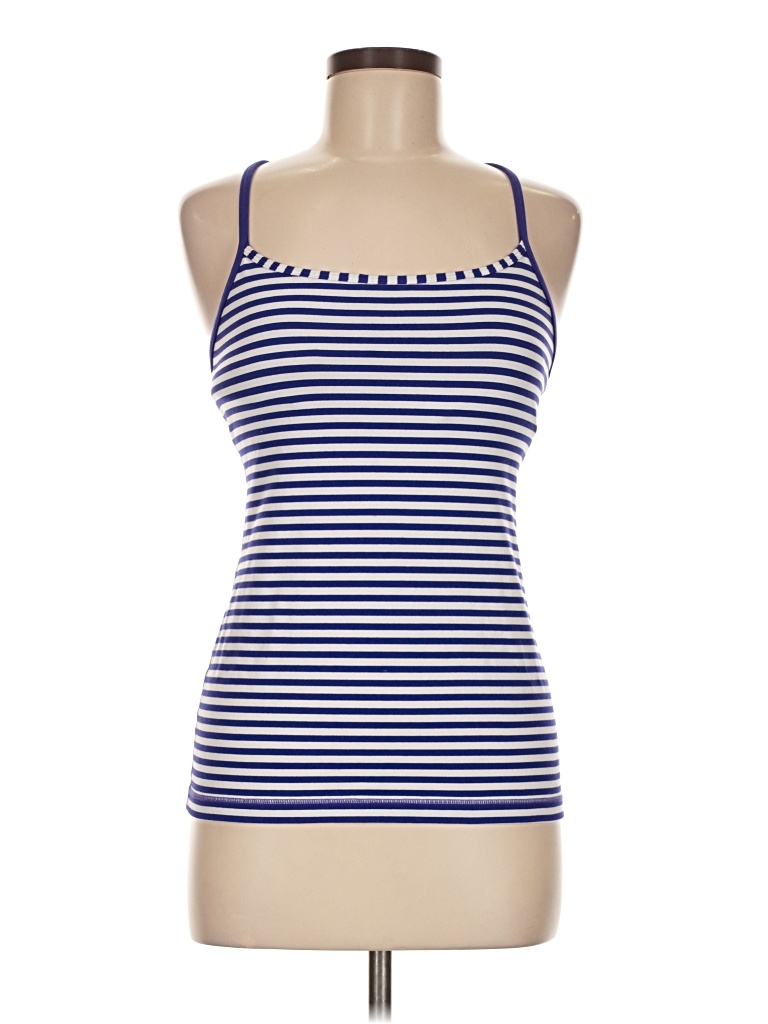 Pre-owned Lululemon Athletica Tank Top Blue Halter Neckline Tops