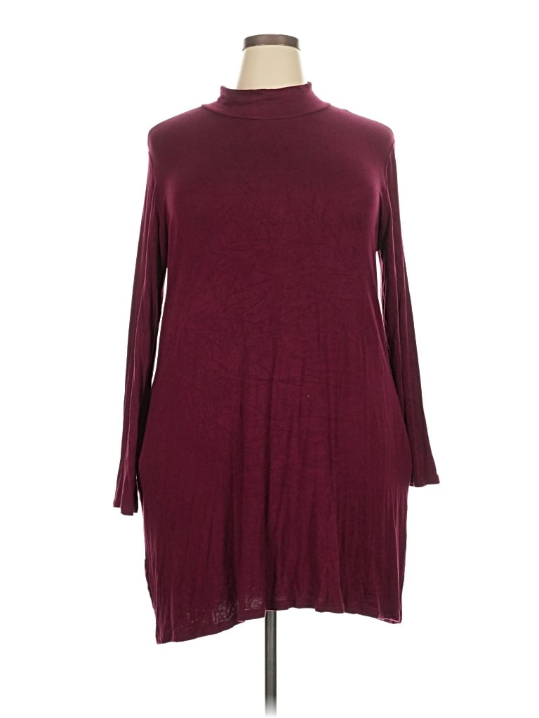 Pre-owned Acting Pro Casual Dress In Burgundy