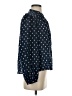 Caslon Polka Dots Blue Long Sleeve Blouse Size S - photo 4