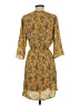 DR2 100% Polyester Print Yellow Casual Dress Size S - photo 2