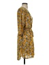 DR2 100% Polyester Print Yellow Casual Dress Size S - photo 4