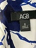 AGB Print Blue Cocktail Dress Size 8 - photo 7