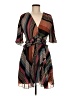 Saylor 100% Polyester Print Brown Cocktail Dress Size M - photo 1