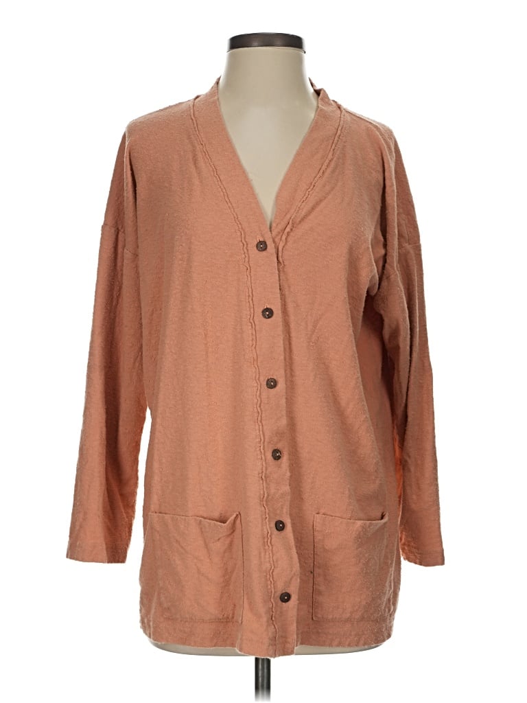 Pre-owned Fp Beach Cardigan Sweater In Tan
