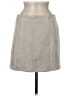 Fray Solid Gray Faux Leather Skirt Size M - photo 1