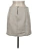 Fray Solid Gray Faux Leather Skirt Size M - photo 2
