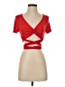 Shein Red Short Sleeve Top Size 4 - photo 1