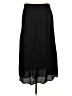 DKNY 100% Polyester Solid Black Casual Skirt Size L - photo 2