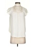 Express 100% Polyester Ivory Short Sleeve Blouse Size XS - photo 1
