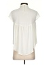 Express 100% Polyester Ivory Short Sleeve Blouse Size XS - photo 2