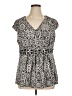 R.Q.T Black Short Sleeve Blouse Size 1X - photo 1