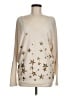 Phil Love Stars Animal Print Ivory Pullover Sweater Size M - photo 1