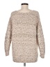 Jennifer Lopez Tweed Tan Ivory Pullover Sweater Size M - photo 2