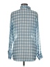 BB Dakota Checkered-gingham Blue Long Sleeve Button-Down Shirt Size M - photo 2