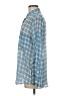 BB Dakota Checkered-gingham Blue Long Sleeve Button-Down Shirt Size M - photo 5