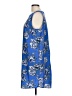 Halogen 100% Polyester Print Blue Casual Dress Size L - photo 5