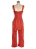 Monteau Solid Red Jumpsuit Size S - photo 2