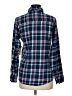 Overdrive 100% Cotton Plaid Blue Long Sleeve Button-Down Shirt Size M - photo 2