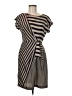 Just... Taylor 100% Polyester Stripes Brown Casual Dress Size 6 - photo 1