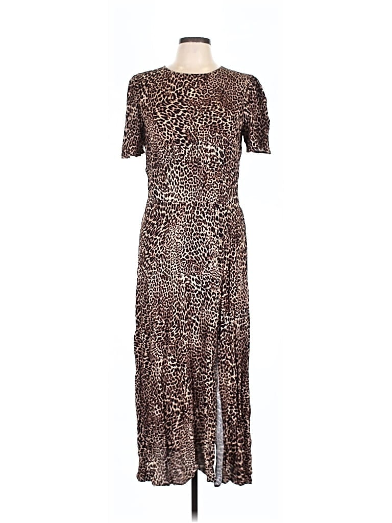 Pre-owned Sugar Lips Casual Dress In Brown
