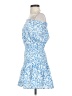 Lele Paisley Blue Cocktail Dress Size S - photo 5
