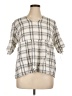 Caslon Gray Short Sleeve Blouse Size XL - photo 1