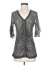 CAbi Gray 3/4 Sleeve Blouse Size S - photo 1
