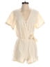 Monrow 100% Cotton Solid Ivory Romper Size S (estimated) - photo 1