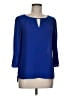 Express 100% Polyester Blue 3/4 Sleeve Blouse Size S - photo 1