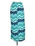 Just Be... Chevron-herringbone Teal Casual Skirt Size L - photo 2