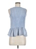 Zara Basic 100% Viscose Blue Sleeveless Blouse Size XS - photo 1