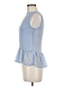 Zara Basic 100% Viscose Blue Sleeveless Blouse Size XS - photo 5