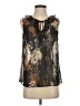 CAbi 100% Polyester Black Brown Sleeveless Blouse Size S - photo 1