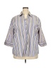 DCC Stripes Blue 3/4 Sleeve Blouse Size 2X - photo 1